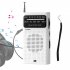 AM FM Radio Battery Operated Portable Pocket Radio Telescopic Antenna Radios Player For Senior Home Walking White