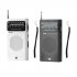 AM FM Radio Battery Operated Portable Pocket Radio Telescopic Antenna Radios Player For Senior Home Walking black