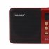 AM FM Radio Portable Radio With Telescopic Antenna Radio Rechargeable Speaker TF Card USB Player For Senior Hiking Walking red