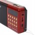 AM FM Radio Portable Radio With Telescopic Antenna Radio Rechargeable Speaker TF Card USB Player For Senior Hiking Walking red
