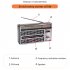 AM FM SW Radio with Telescopic Antenna Knob Adjustment Radio Speaker Battery Operated Portable Radio Player Mini Radio