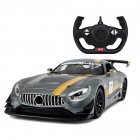 AMG GT Children Remote Control Car 1/14 Scale Electric Remote Control Car Model Toys Birthday Gifts For Kids AMG GT Silver Grey 1:14