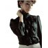 AMZ PLUS Brand Noble Luxury Victorian Tops Women Shirt Ruffle Flounce Ladies Blouse  S  Black 
