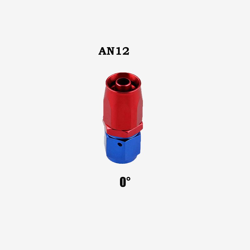 AN12 Swivel Hose End Fitting Adapter for Oil/Fuel/Gas Hose Line 0 degree