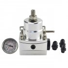 AN8 High Pressure Fuel Regulator W / Boost-8AN 8/8/6 EFI with Reinforcement Silver
