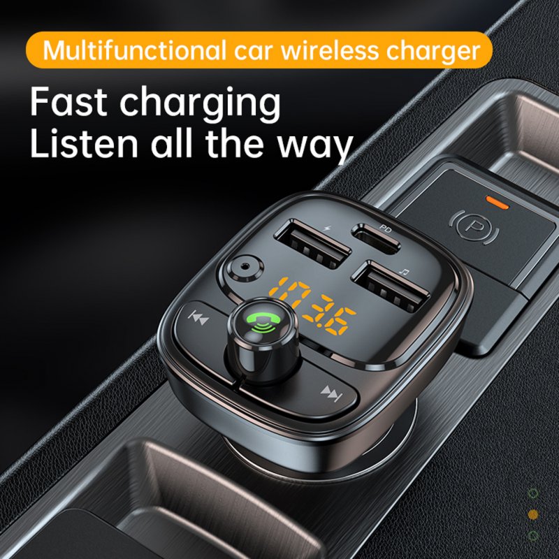 Car Mp3 Player Handsfree Bluetooth 5.1 Car Kit U Disk/tf Card Playback Pd24w 2.4a Fast Charger 