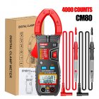 ANENG CM80 Digital Clamp Meter 4000 Counts AC/DC Voltage AC Current NCV Multi-function Automatic Range Universal Meter CM80-Red