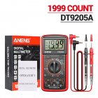 ANENG DT9205A Digital Multimeter 1999 Counts High-precision Multi-function AC/DC Voltage Current Tester red