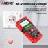 ANENG M107 Digital Multimeter 0 500V 0 2A 4000 Counts Lcd Backlit Tester Red