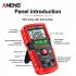 ANENG M107 Digital Multimeter 0 500V 0 2A 4000 Counts Lcd Backlit Tester Black