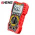 ANENG Sz19 Digital Multimeter 6000 Counts Tester Manual Range False Detection Reminder with Ncv Sound Light Alarm Red