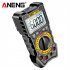 ANENG Sz19 Digital Multimeter 6000 Counts Tester Manual Range False Detection Reminder with Ncv Sound Light Alarm Black