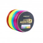 ANGRYFISH Diominate Multicolor X9 PE Line 9 Strands Weaves Braided 500m/547yds Super Strong Fishing Line 15LB-100LB 0.4#: 0.10mm/15LB