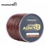 ANGRYFISH Diominate X9 PE Line 9 Strands Weaves Braided 500m 547yds Super Strong Fishing Line 15LB 100LB Brown 8 0   0 50mm 100LB