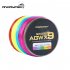 ANGRYFISH Diominate Multicolor X9 PE Line 9 Strands Weaves Braided 500m 547yds Super Strong Fishing Line 15LB 100LB 8 0   0 50mm 100LB