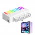 ATX 24 Pin 90 Degree Adapter DIY Computer Installation Accessories ARGB Rainbow Power Connector For Desktops PC Supply White