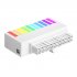 ATX 24 Pin 90 Degree Adapter DIY Computer Installation Accessories ARGB Rainbow Power Connector For Desktops PC Supply White
