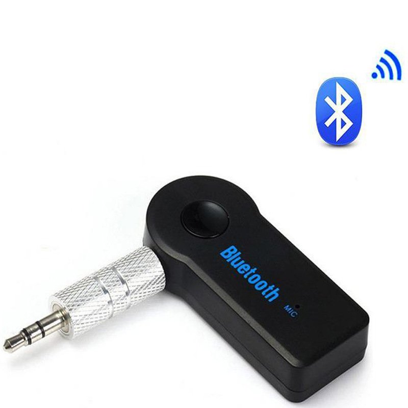 AUX Car Bluetooth Receiver 3.5mm Car Audio Adapter Wireless Connector Automotive Accessories Black (large package)