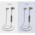 AWEI X660BL Bluetooth Headphones Dual Driver Earphones Wireless Headset with Mic Bass Stereo Earbuds Gray