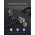 AWEI X670BL Bluetooth Headset Dual Driver Wireless Headphones Super Bass Stereo Sound Earphones with Mic Black