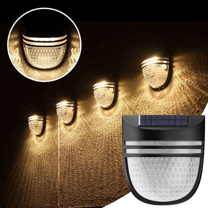 Solar Led Wall Lamp Outdoor Waterproof Fence Lights for Stair Path Backyard Corridorsn 