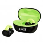 AX10 Wireless Ear Clip Open Ear Headphones With Charging Case Earphones Gym Headphones For Sport Cycling Running Work black+green