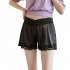 Abdominal Shorts Summer Pregnant Women Casual Lace Maternity Pants black XL