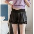 Abdominal Shorts Summer Pregnant Women Casual Lace Maternity Pants black XL