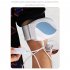 Abdominal Trainer Waist Belt High frequency Vibration Massage Waist Trimmer Exercise Workout Ab Belt For Men Women white