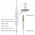 Abs 3 5mm Wired Headset For Mobile Phone Computer Universal Earphones In ear Earphones With Mic White