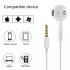 Abs 3 5mm Wired Headset For Mobile Phone Computer Universal Earphones In ear Earphones With Mic White