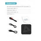 Abs Bluetooth 5.0  Adapters Receiving and Transmitting 2 in 1 Car 3.5AUX RCA Mobile Phone NFC Bluetooth Adapter  black