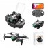 Abs Lsrc Ls Xt4 Mini Drone Wifi Fpv with 4k 1080p HD Single Camera Foldable RC Quadcopter 3 batteries