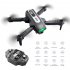 Abs Lsrc Ls Xt4 Mini Drone Wifi Fpv with 4k 1080p HD Single Camera Foldable RC Quadcopter 3 batteries