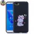 Acekool for HUAWEI Y5 2018 Cartoon Lovely Coloured Painted Soft TPU Back Cover Non slip Shockproof Full Protective Case with Lanyard sapphire