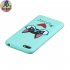 Acekool for HUAWEI Y5 2018 Cartoon Lovely Coloured Painted Soft TPU Back Cover Non slip Shockproof Full Protective Case with Lanyard Light blue