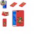 Acekool for HUAWEI Y5 2018 Cartoon Lovely Coloured Painted Soft TPU Back Cover Non slip Shockproof Full Protective Case with Lanyard red