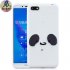 Acekool for HUAWEI Y5 2018 Cartoon Lovely Coloured Painted Soft TPU Back Cover Non slip Shockproof Full Protective Case with Lanyard white
