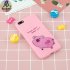 Acekool for HUAWEI Y5 2018 Cartoon Lovely Coloured Painted Soft TPU Back Cover Non slip Shockproof Full Protective Case with Lanyard Rose red