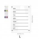 Acrylic Calendar Strong Magnetic Thick Clear Dry Erase Board Weekly Planner With 6 Colors Erasable Markers For Refrigerator Whiteboard