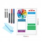 Acrylic Calendar With Wall Clock Includes 3 Erasable Markers Anti sliding Anti scratch Monthly Weekly Planner  15x20cm 6x7 9inch  CC252
