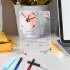 Acrylic Calendar With Wall Clock Includes 3 Erasable Markers Anti sliding Anti scratch Monthly Weekly Planner  15x20cm 6x7 9inch  CC250