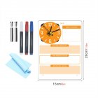 Acrylic Calendar With Wall Clock Includes 3 Erasable Markers Anti-sliding Anti-scratch Monthly Weekly Planner