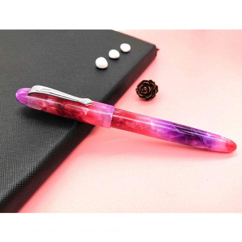 Acrylic Fountain Pen Business Office Practice Calligraphy Writing Pen School Office Name Ink Pens Gift Stationery purple_Fountain pen-26 point