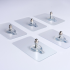Acrylic No punching Self adhesive Strong Sticker for Bathroom Hanging Hook 5 8CM patch 16mm long screw rod