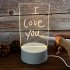 Acrylic Note Board Colorful Transparent Luminous Message Small Whiteboard Home Office Desktop Writing Board Colorful  horizontal lamp  pen