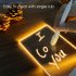 Acrylic Note Board Colorful Transparent Luminous Message Small Whiteboard Home Office Desktop Writing Board Colorful  horizontal lamp  pen