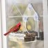 Acrylic Transparent Bird Feeder with Suckers Birds Cage for Tree Garden Decoration  Transparent