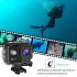 Action Underwater Camera Ultra HD Waterproof Sports Camera Wide Angle Camera Kit white