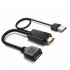 Adapter Cable HDTV To DP Female Socket 4k 30hz Compatible ForHDMI To Displayport With Power Supply Cable 0 3 Meters Converter Cable